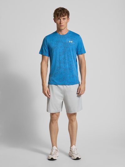 Under Armour Regular fit T-shirt met logoprint, model 'Tech' Rookblauw - 1