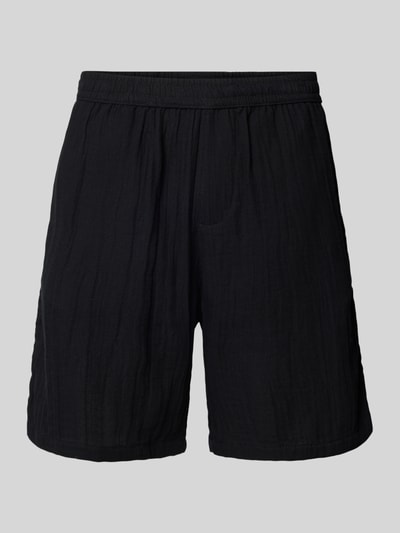 REVIEW Regular fit korte broek met elastische band Zwart - 2