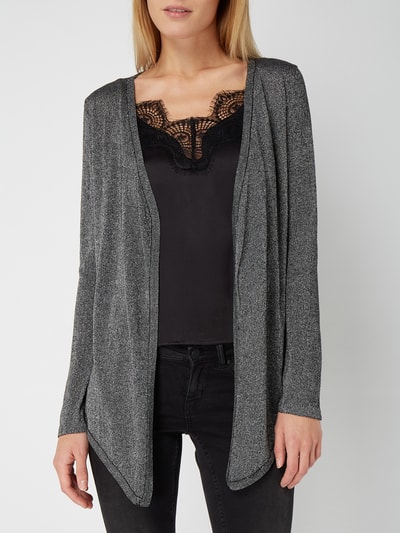 Vila Cardigan mit Effektgarn Black 4