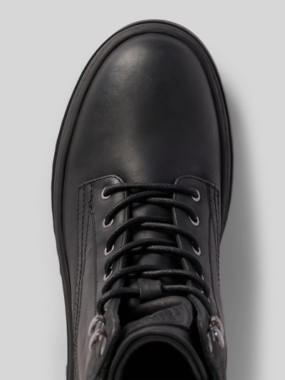 Blauer USA Schnürstiefel mit Label-Detail Modell 'IUKA' Black 3