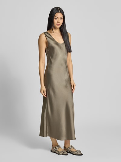 Samsøe Samsøe Sukienka midi bez rękawów model ‘SASUMMA’ Oliwkowy 1