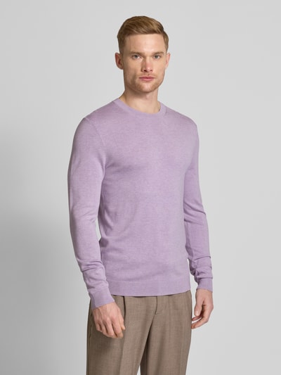 MCNEAL Gebreide pullover met ronde hals Paars gemêleerd - 4