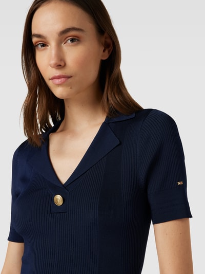 Tommy Hilfiger Knielanges Kleid in unifarbenem Design Dunkelblau 3