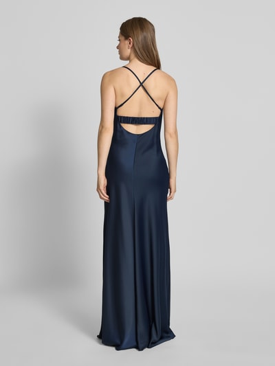 V.M. Abendkleid mit Wasserfall-Ausschnitt Marine 5