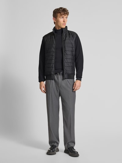 Christian Berg Men Kurtka pikowana ze stójką Czarny 1