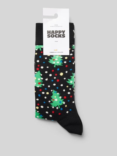 Happy Socks Socken mit Motiv-Print Modell 'Christmas Night' Black 3