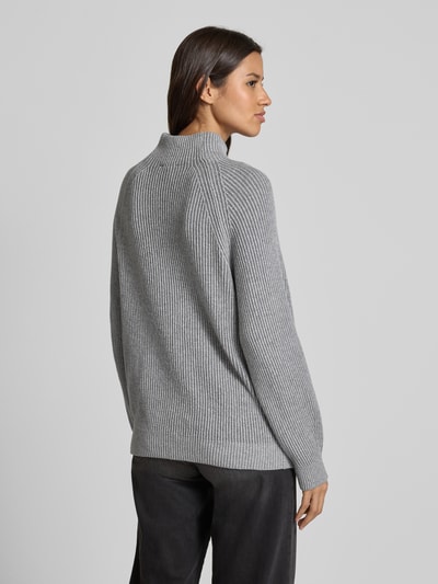 Tom Tailor Regular Fit Strickpullover aus Baumwoll-Mix mit Woll-Anteil Hellgrau 5