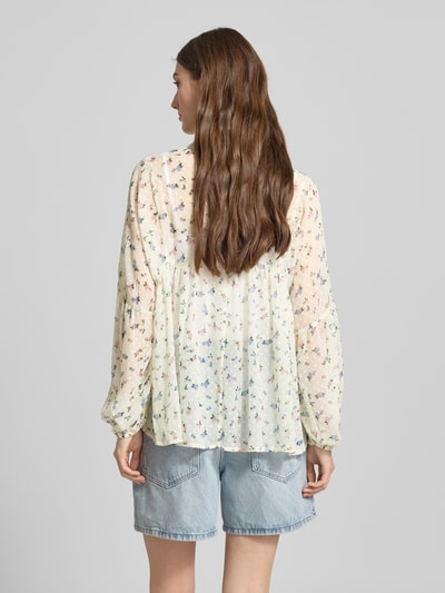Only Boxy Fit Blusentop mit Allover-Muster Modell 'AIDA ELISA' Ecru 5