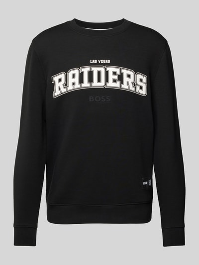 BOSS Orange Sweatshirt mit Label-Patch Modell 'NFL' Black 2