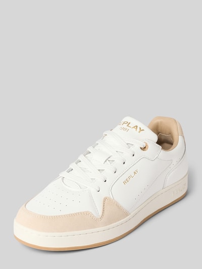 Replay Ledersneaker mit Label-Prints Modell 'SMASH CHOICE' Weiss 1