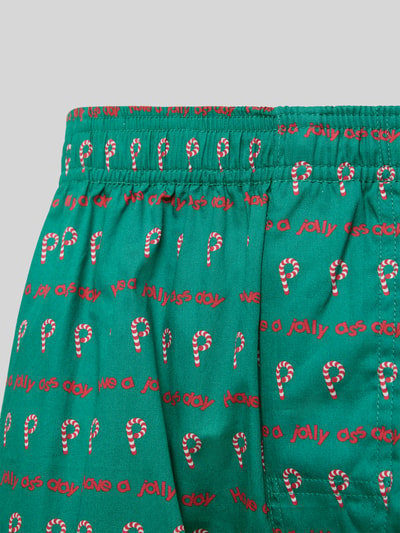 POCKIES Boxershorts mit Motiv-Print Modell 'Jolly Ass' im 2er-Pack Hellgruen 2