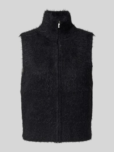 Zero Gilet met imitatiebont Zwart - 2