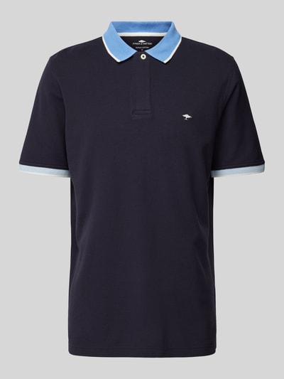 Fynch-Hatton Regular fit poloshirt met contrastgarnering Marineblauw gemêleerd - 2