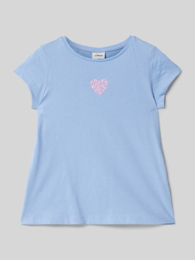 s.Oliver RED LABEL Regular Fit T-Shirt aus reiner Baumwolle Hellblau 1