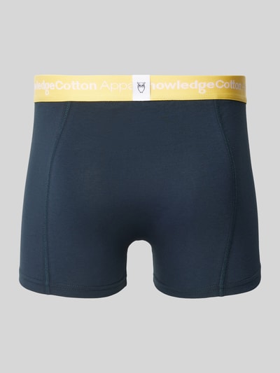 Knowledge Cotton Apparel Boxershort met elastische band met logo in een set van 6 stuks Bleu - 3