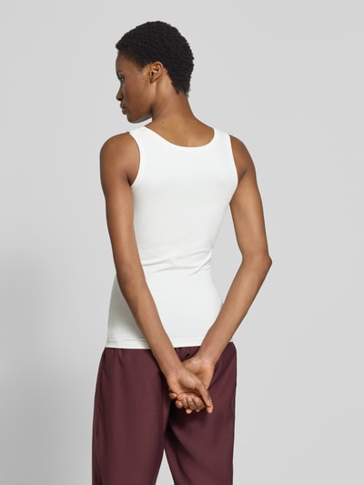 OPUS Tanktop van een mix van katoen en elastaan Offwhite - 5