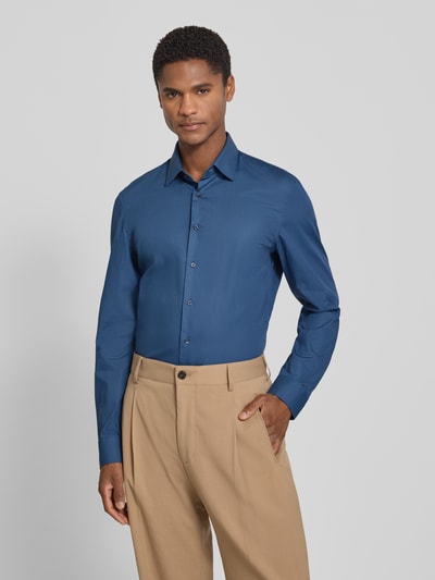 Jake*s Super Slim Fit Business-Hemd mit Kentkragen Rauchblau 4