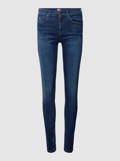 Tommy Jeans Skinny fit jeans met labelstitching, model 'NORA' Jeansblauw - 2