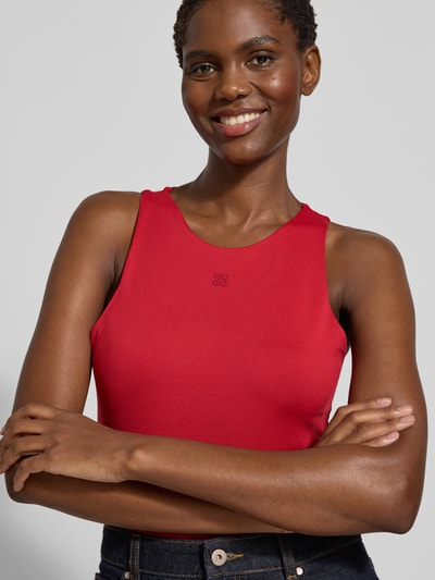 HUGO Body met rubberen labelprint, model 'DASIEL' Rood - 3