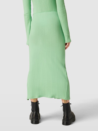 Gina Tricot Midirok in riblook, model 'ADELA' Groen - 5