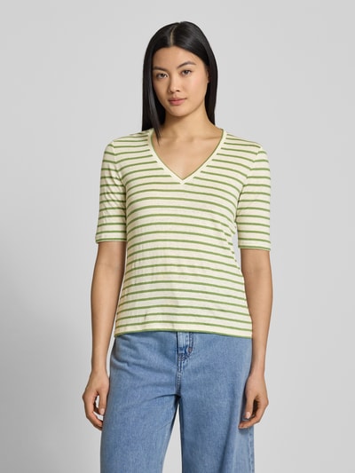 Weekend Max Mara T-Shirt mit V-Ausschnitt Modell 'OPZIONE' Gruen 4