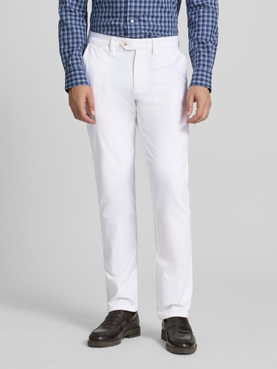 Christian Berg Men Stoffhose mit Gesäßtaschen Weiss 4