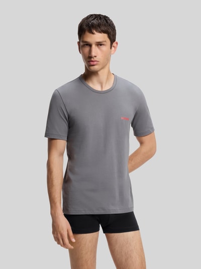 HUGO Regular fit t-shirtset van puur katoen model 'T-SHIRT RN TRIPLET P' Rood - 5