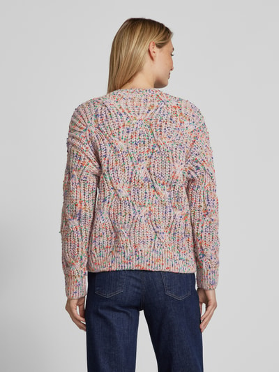 YAS Strickpullover mit Zopfmuster Modell 'Confetti' Rosa 5