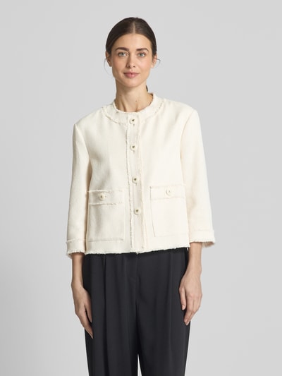 WHITE LABEL Blazer met franjes Offwhite - 4