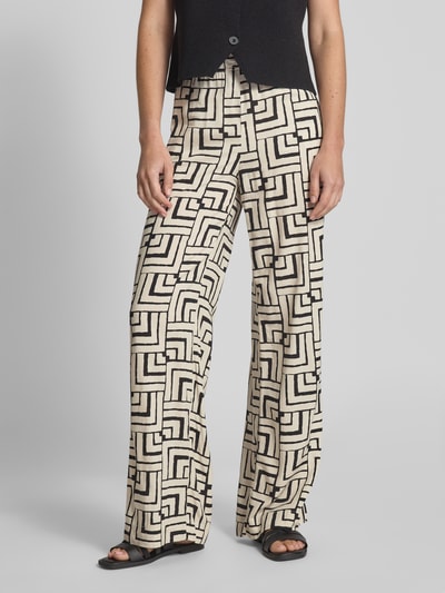 Christian Berg Woman Spodnie materiałowe z wiskozy z wpuszczanymi kieszeniami i elastycznym pasem Czarny 4