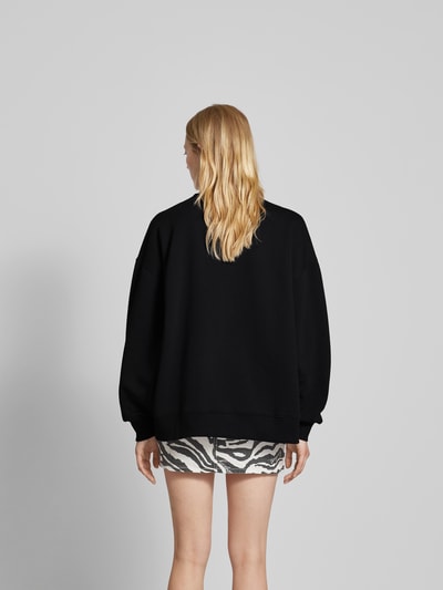 ROTATE Oversized Sweatshirt mit Label-Stitching Black 5