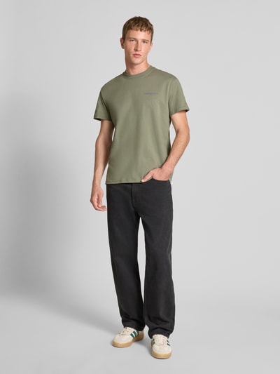 Tommy Jeans Regular fit T-shirt van puur katoen Olijfgroen - 1