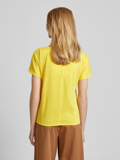 Marc Cain T-shirt met V-hals Geel - 5