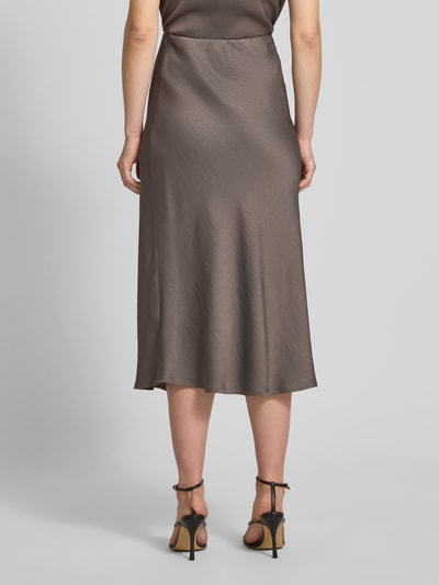 Drykorn Midirok van satijn met elastische band, model 'URA' Leem - 5