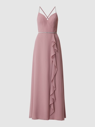 Luxuar Avondjurk van chiffon met kettingdetail Mauve - 2