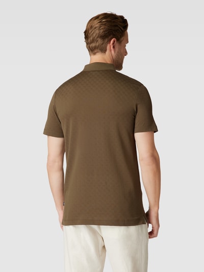 JOOP! Collection Poloshirt mit Strukturmuster Modell 'Pacay' Oliv 5