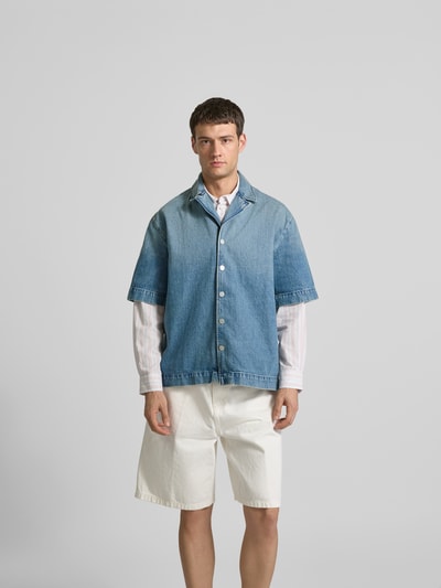 WON HUNDRED Freizeithemd in Denim-Optik Blau 4