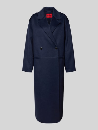 HUGO Regular Fit Wollmantel mit Reverskragen Modell 'MELUMA-1' Marine 2