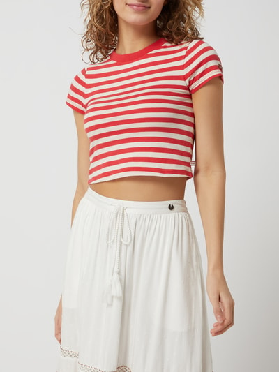 Superdry Cropped T-Shirt aus Baumwolle Rot 4