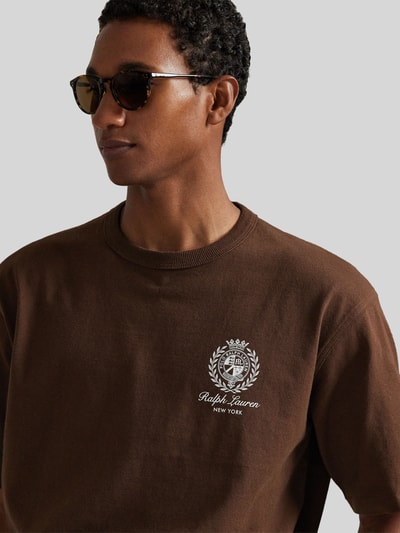 Polo Ralph Lauren T-shirt o kroju regular fit z czystej bawełny Średniobrązowy 3
