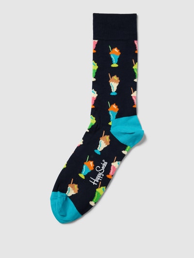 Happy Socks Sokken met motiefprint, model 'Milkshake' Blauw - 1