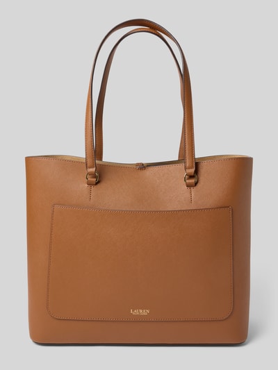 Lauren Ralph Lauren Tote Bag aus Leder mit Label-Applikation Modell 'KARLY' Cognac 4