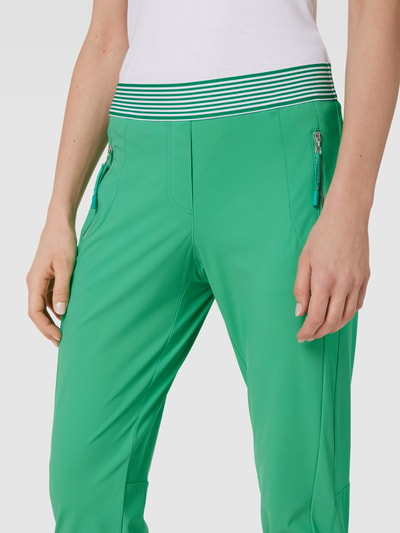 Raffaello Rossi Broek met verkort model, model 'Ribbon' Groen - 3