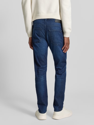 BOSS Orange Slim Fit Jeans aus Baumwoll-Mix Modell 'DELAWARE' Dunkelblau 5