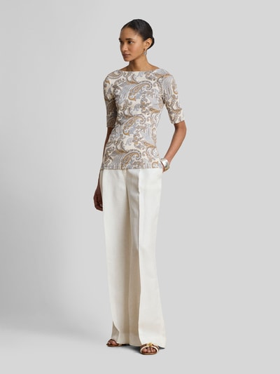 Lauren Ralph Lauren męski t-shirt o kroju regular fit z mieszanki bawełny Piaskowy 1