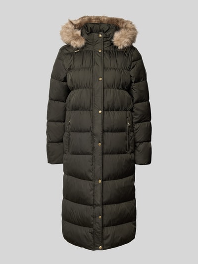 Lauren Ralph Lauren Gewatteerde lange jas met capuchon en ritszakken Olijfgroen - 2