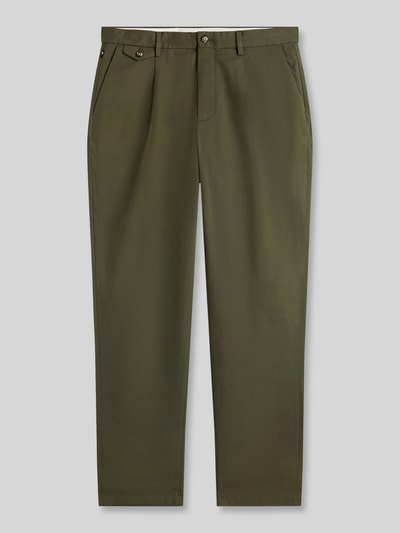 Tommy Hilfiger Chinosy o kroju tapered fit z mieszanki bawełny model 'Harlem' Khaki 2
