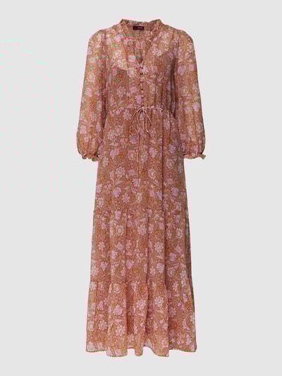 Mango Blusenkleid mit Rüschen Modell 'FIFTY' Dunkel Orange 2