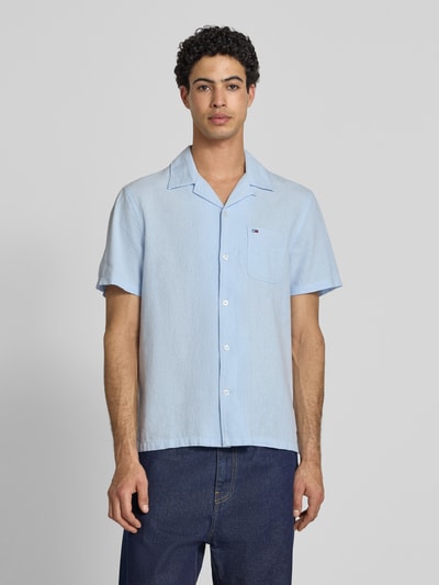Tommy Jeans Koszula casualowa o kroju regular fit z mieszanki lnu i bawełny Jasnoniebieski 4
