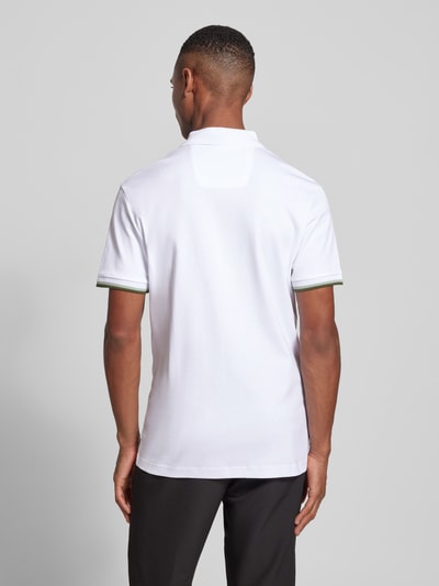 BOSS Green Regular Fit Poloshirt mit Label-Print Modell 'Paddy Lux Heritage' Weiss 5